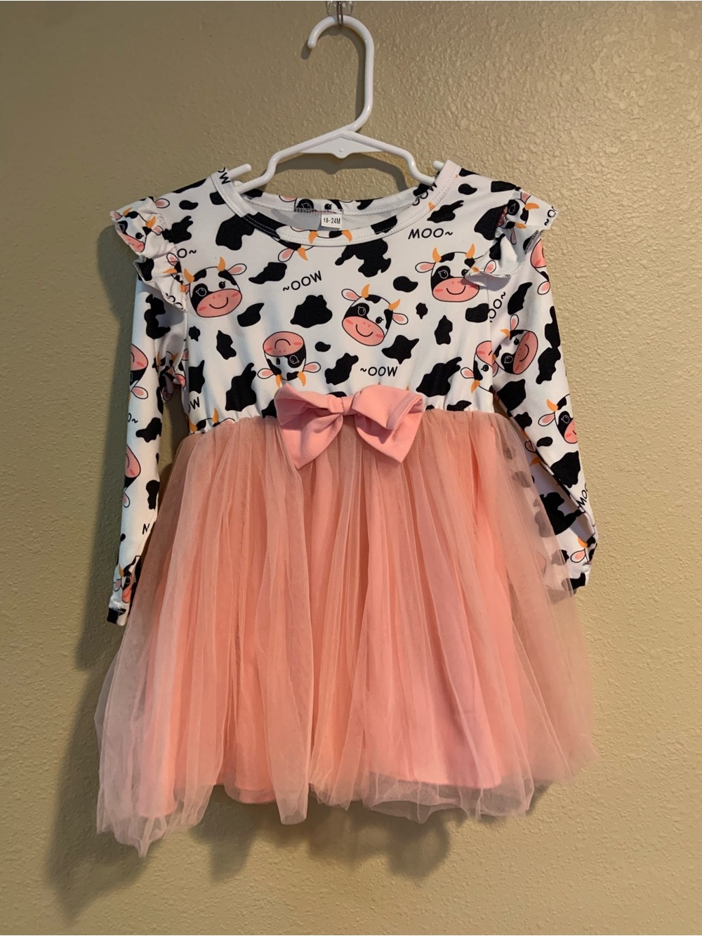 18/24m tulle skirt cow dress